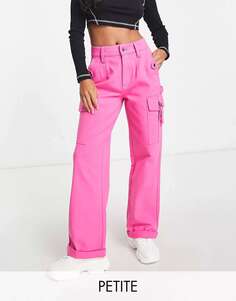 Розовые прямые брюки карго Miss Selfridge Petite