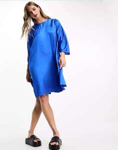 Атласное мини-платье InWear Kanta ярко-синего цвета In Wear