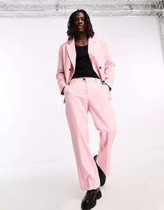 Пудрово-розовые расклешенные брюки Weekday Franklin эксклюзивно для ASOS
