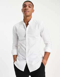 Белая оксфордская рубашка с длинными рукавами New Look smart