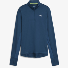 Лонгслив Puma Favorite With Quarter Zip, темно-синий