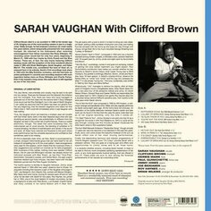 Виниловая пластинка Sarah Vaughan - With Clifford Brown Waxtime In Color