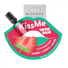 Бальзам для губ Kiss Me Bálsamo Labial Fresa con Color Biovène, 8 ml Biovene