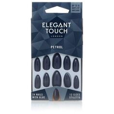 Накладные ногти Uñas Postizas Petrol Elegant Touch, Negro