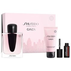 Женская туалетная вода Ginza Estuche Shiseido, EDP 90 ml + Body Lotion 50 ml + Mini