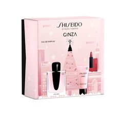 Женская туалетная вода Ginza Estuche Shiseido, EDP 90 ml + Body Lotion 50 ml + Mini labial