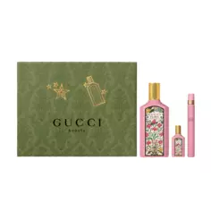 Женская туалетная вода Gucci Flora Gorgeous Gardenia Eau de Parfum Set de regalo navideño para mujer Gucci, EDP 100 ml + 2 Minis