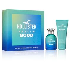 Туалетная вода унисекс Feelin Good For Him Set Hollister, EDT 50 ml + Gel 100 ml