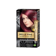Краска для волос Tinte Capilar Keratin Bellefine, 7.6 Cereza Oscuro