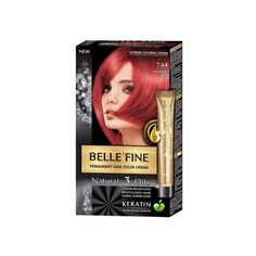 Краска для волос Tinte Capilar Keratin Bellefine, 7.64 Rojo Intenso