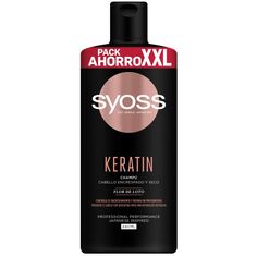 Шампунь Champú Keratin Cabello Encrespado y Seco Syoss, 2 x 440 ml