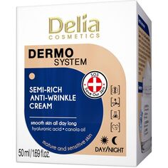 Крем для лица Crema Facial Antiarrugas Dermo System Semi-rich Delia, 50 ml