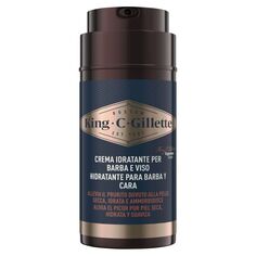 Крем для лица Gillette King C. Crema Hidratante para Cara y Barba Gillette, 100 ml