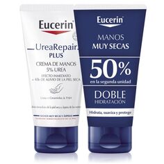 Крем для рук UreaRepair Plus Crema de Manos 5% Urea Eucerin, 2 x 75 ml