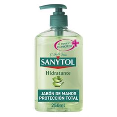 Мыло Jabón de manos hidratante anti bacterias Sanytol, 250 ml