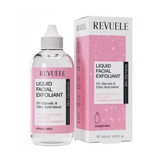 Набор косметики Exfoliante Facial Líquido 5% Glycolic + Citric Acid Blend Revuele, 125 ml