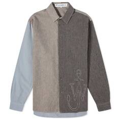 Рубашка JW Anderson Anchor Classic Fit, серый/разноцветный