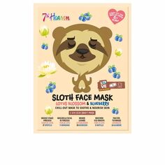 Маска для лица Animal sloth face mask 7th heaven, 1 шт