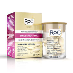 Увлажняющая сыворотка для ухода за лицом Line smoothing night serum capsules Roc, 10 шт
