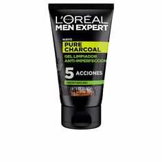 Очищающий гель для лица Men expert pure charcoal gel limpiador purificante L&apos;oréal parís, 100 мл L'Oreal