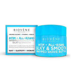масло после бритья Silky &amp; smooth whipped shave butter intimate + all-round Biovene, 50 мл