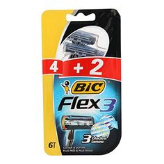 Бритва Flex 3 classic maquinilla de afeitar desechable Bic, 6 шт