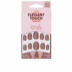 Накладные ногти Polished colour 24 nails with glue oval Elegant touch, 24 единицы, mink nude