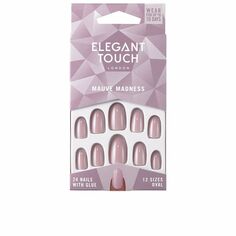 Накладные ногти Polished colour 24 nails with glue oval Elegant touch, 24 единицы, mave madness
