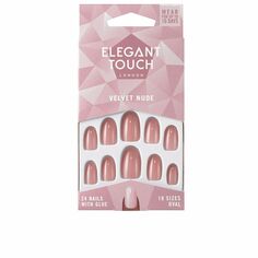 Накладные ногти Polished colour 24 nails with glue oval Elegant touch, 24 единицы, velvet nude
