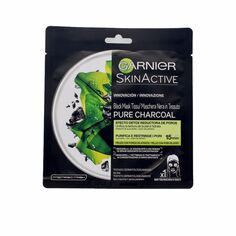 Маска для лица Pure charcoal black mask tissu detox effect Garnier, 28г