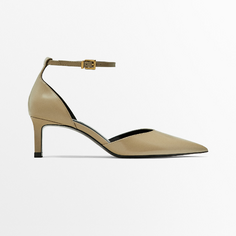 Туфли Massimo Dutti High-heel With Ankle Straps, светло-коричневый