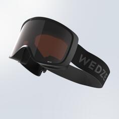 Wedze G100 S3 очки для катания на лыжах и сноуборде с двойным экраном для взрослых и детей, черный Wed'ze