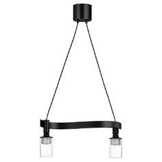 Потолочный светильник + лампа Ikea Ackja/Molnart, черный/прозрачный
