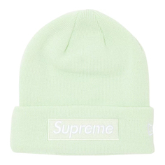 Шапка Supreme x New Era Box Logo Beanie, белый