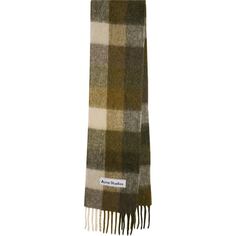 Шарф Acne Studios Mohair Checked, коричневый/светло-коричневый