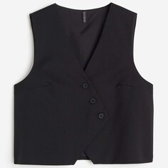 Жилет H&amp;M Asymmetric-front Suit, черный H&M