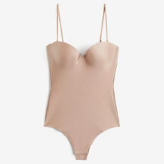 Боди H&amp;M Microfiber With Padded Cups, бежевый H&M