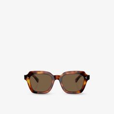 OV5526SU солнцезащитные очки Kienna в квадратной оправе из ацетата черепаховой расцветки Oliver Peoples, коричневый