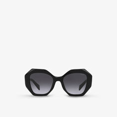 Солнцезащитные очки PR16WS в неправильной оправе из ацетата Prada, черный