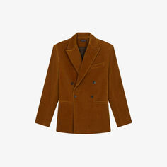 Двубортный пиджак Janis из хлопка стрейч стандартного кроя Soeur, бронзовый