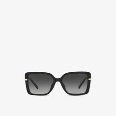MK2174U солнцезащитные очки Castellina в прямоугольной оправе из ацетата ацетата Michael Kors, черный