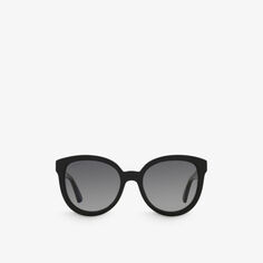 Солнцезащитные очки GG1315S в круглой оправе из ацетата ацетата Gucci, черный