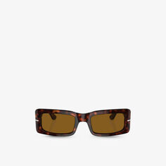 PO3332S солнцезащитные очки Francisco в прямоугольной оправе из ацетата ацетата Persol, коричневый
