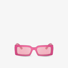 Солнцезащитные очки DG4416 в прямоугольной оправе из ацетата ацетата Dolce &amp; Gabbana, розовый