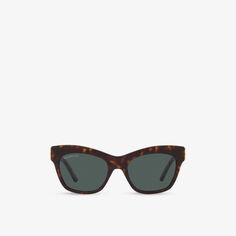 Солнцезащитные очки BB0132S в оправе «кошачий глаз» из ацетата Balenciaga, коричневый