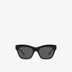 Солнцезащитные очки BB0132S в оправе «кошачий глаз» из ацетата Balenciaga, черный