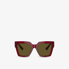 Солнцезащитные очки VE4458 в ацетатной оправе-бабочке Versace, красный