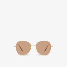 OV1313 солнцезащитные очки Eliane в металлической оправе-авиаторе Oliver Peoples, желтый