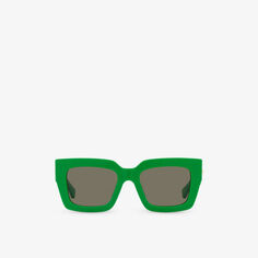 6J000394 BV1212S солнцезащитные очки из ацетата в прямоугольной оправе Bottega Veneta, зеленый