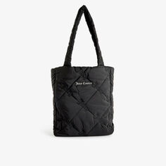 Стеганая сумка-тоут Villette из переработанного нейлона Juicy Couture, черный